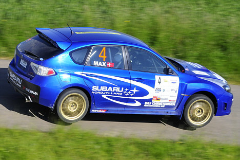 Mesterskabsførende Max Christensen fra Ålborg og Dorthe Ravn fra Horsens i Subaru Impreza WRX Sti er blandt topfavoritterne til at vinde KDAK Rally på lørdag.